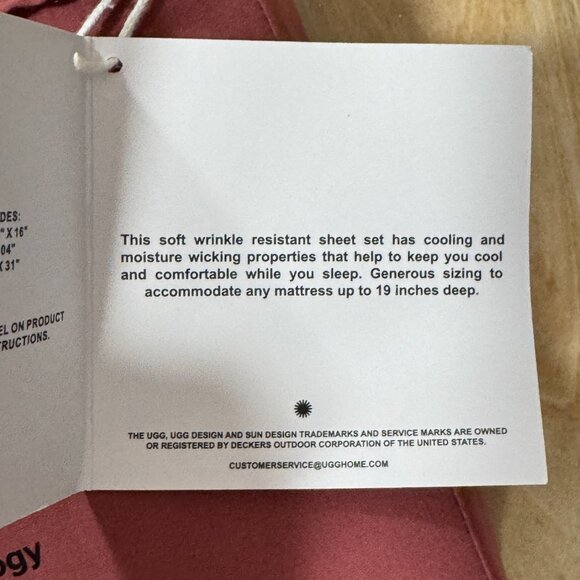 UGG Haven Queen Deco Rose Sheets Sheet Set 1 Fitted 1 Flat 2 Pillowcases Maroon - Picture 6 of 9